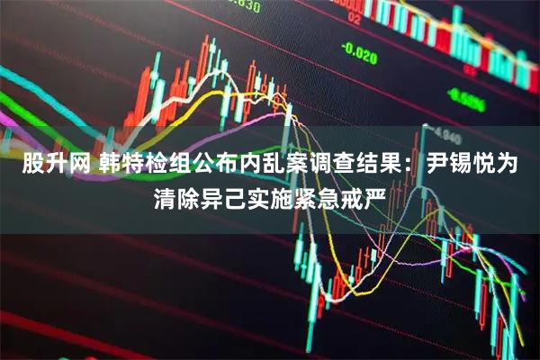股升网 韩特检组公布内乱案调查结果：尹锡悦为清除异己实施紧急戒严